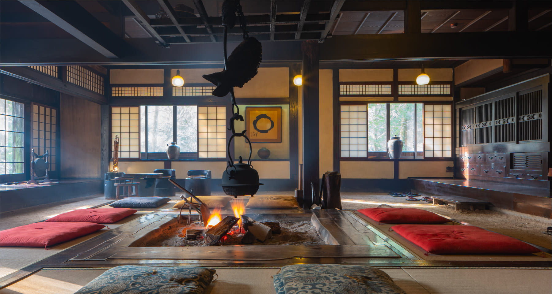 乗鞍岳を借景にした飛騨の山間の隠れ里